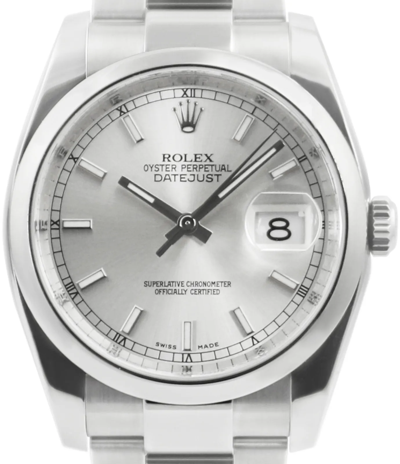 Rolex Datejust 116200 36mm Stainless steel Silver