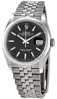 Rolex Datejust 126200BKSJ 36mm Stainless steel Black