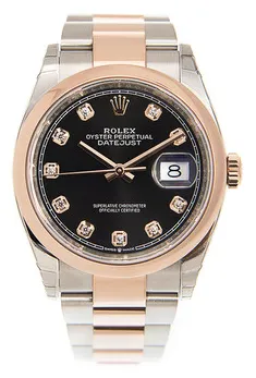 Rolex Datejust 126201BKDO 36mm Rose gold and Stainless steel Black 6