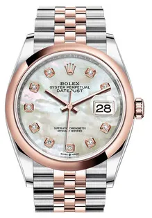 Rolex Datejust 126201MDJ 36mm Rose gold and Stainless steel Mother-of-pearl