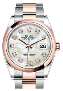 Rolex Datejust 126201MDO 36mm Rose gold and Stainless steel Mother-of-pearl