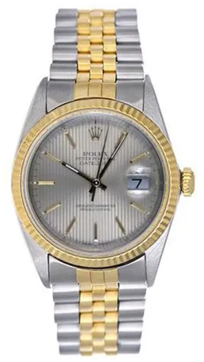 Rolex Datejust 16013 36mm Yellow gold and stainless steel Silver