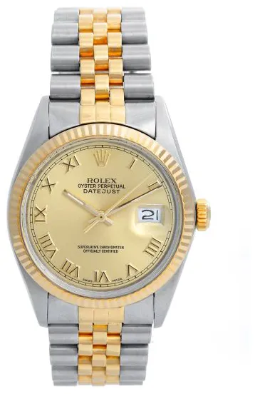 Rolex Datejust 16013 36mm Yellow gold Champagne