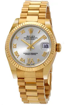 Rolex Datejust 178278SRDP 31mm Yellow gold Silver