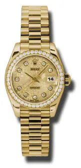 Rolex Datejust 179138CJDP 26mm Yellow gold