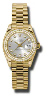 Rolex Datejust 179138SDP 26mm Yellow gold Silver