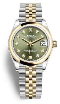 Rolex Datejust 278243GNDJ 31mm Yellow gold and Stainless steel Green