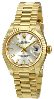 Rolex Datejust 279178SSP 28mm Yellow gold Silver