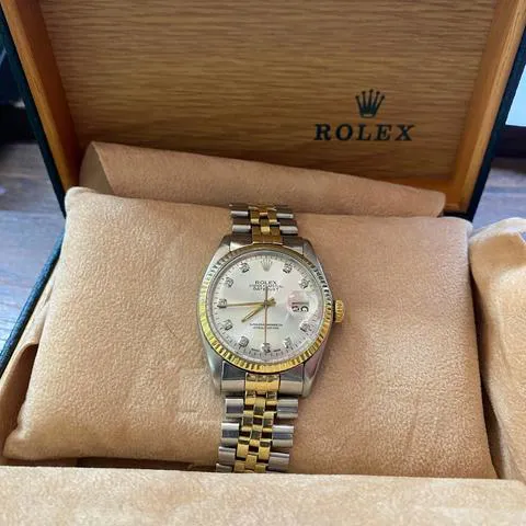 Rolex Datejust 36 16013 36mm Yellow gold and stainless steel White