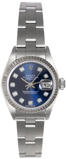 Rolex Datejust 79174 26mm Steel & white gold Blue