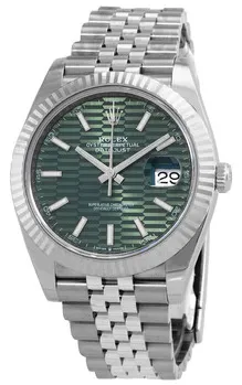 Rolex Datejust 41 126334-0030 41mm White gold and Oystersteel Green