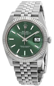 Rolex Datejust 41 126334-0028 41mm White gold and Oystersteel Green