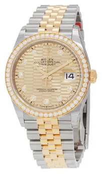 Rolex Datejust 126283RBR-0031 36mm Yellow gold and Oystersteel Champagne