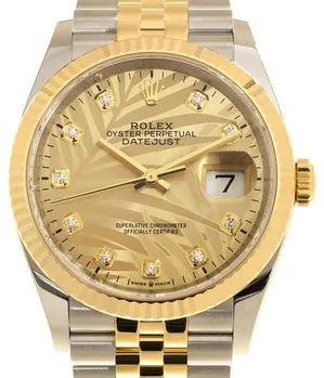 Rolex Datejust 36 126233-0043 36mm Yellow gold and Oystersteel Champagne