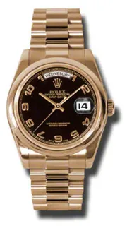 Rolex Day-Date 118205BKAP Everose gold Black