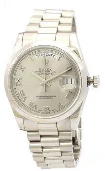 Rolex Day-Date 118206GYRP 36mm Platinum Gray