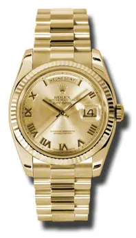 Rolex Day-Date 118238CRP 36mm Yellow gold Champagne