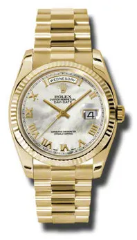 Rolex Day-Date 118238MRP 36mm Yellow gold Mother-of-pearl