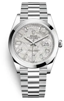 Rolex Day-Date 228206MTDP 40mm Platinum Meteorite