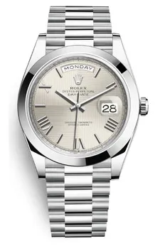 Rolex Day-Date 228206SSRP 40mm Platinum Silver