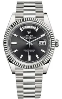 Rolex Day-Date 40 228239BKDP White gold Black