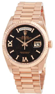 Rolex Day-Date 36 128235-0041 Rose gold Black