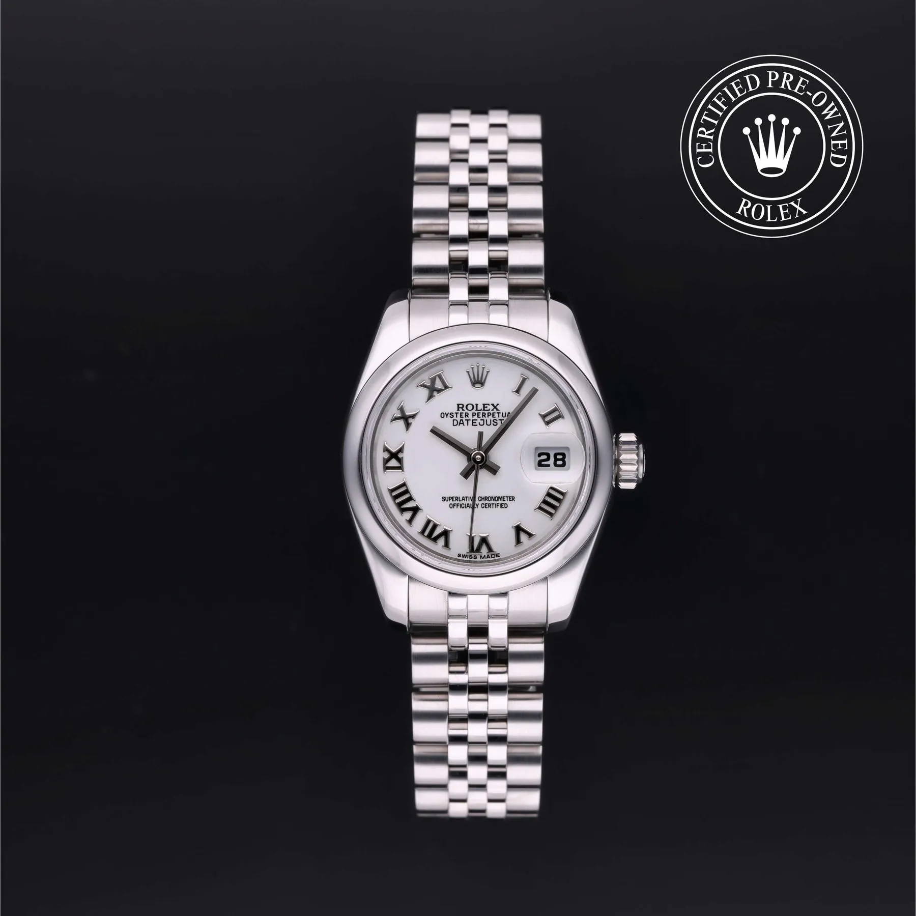 Rolex Lady-Datejust 179160 26mm Stainless steel White