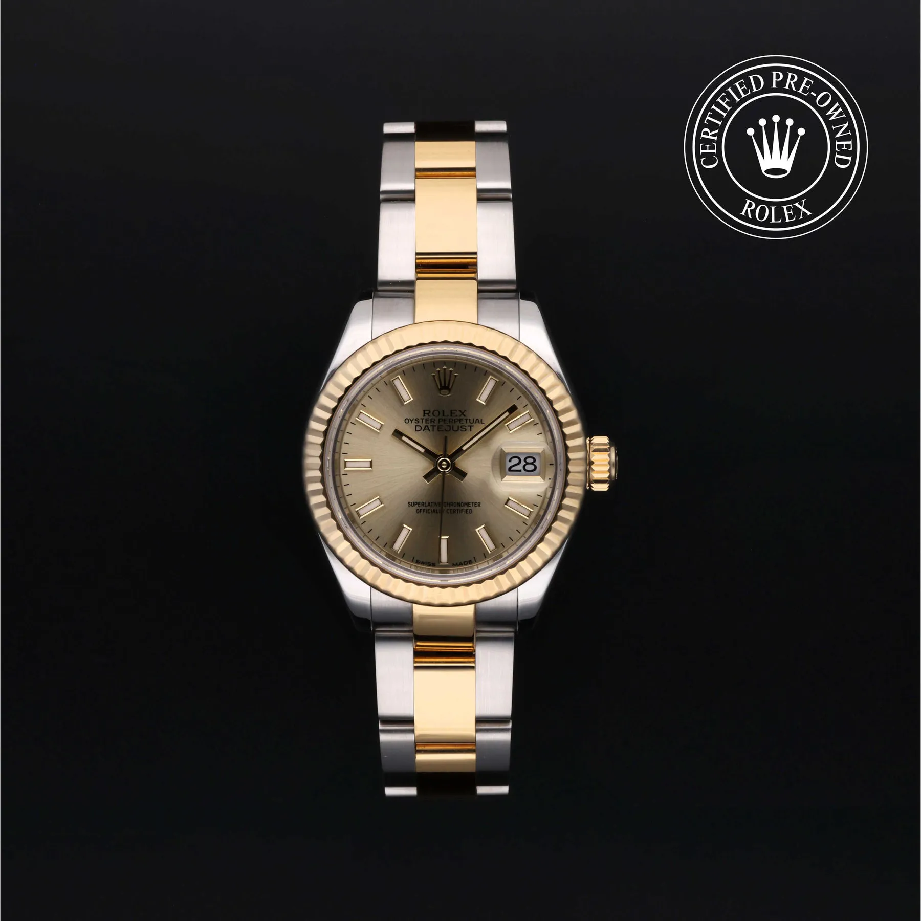 Rolex Lady-Datejust 279173 28mm Stainless steel Champagne