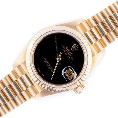 Rolex Lady-Datejust 69178 26mm Yellow gold Black