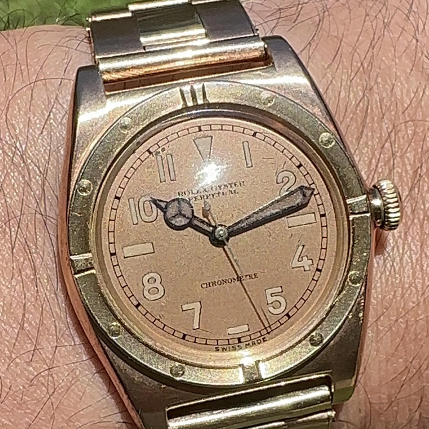 Rolex Oyster Perpetual 3372 32mm Rose gold Bronze
