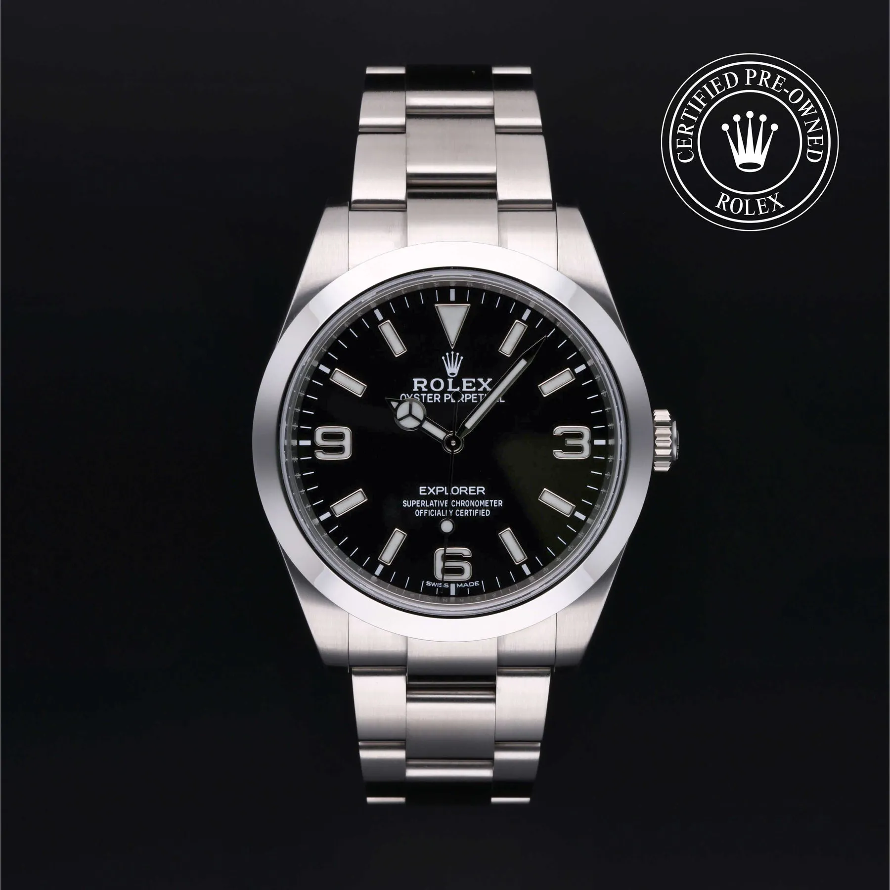 Rolex Oyster Perpetual Explorer 214270 39mm Stainless steel Black