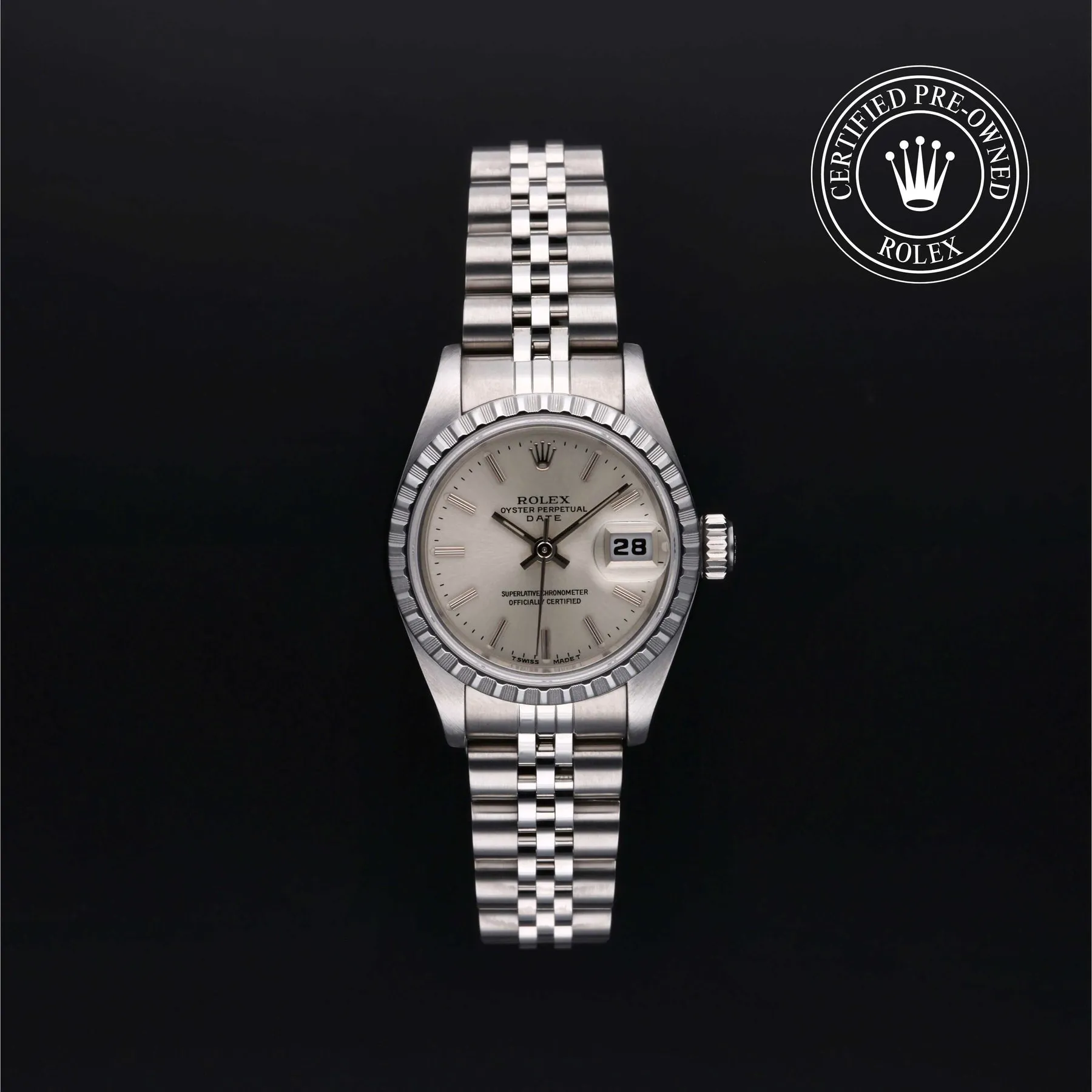 Rolex Oyster Perpetual Lady Date 69240 26mm Stainless steel Silver