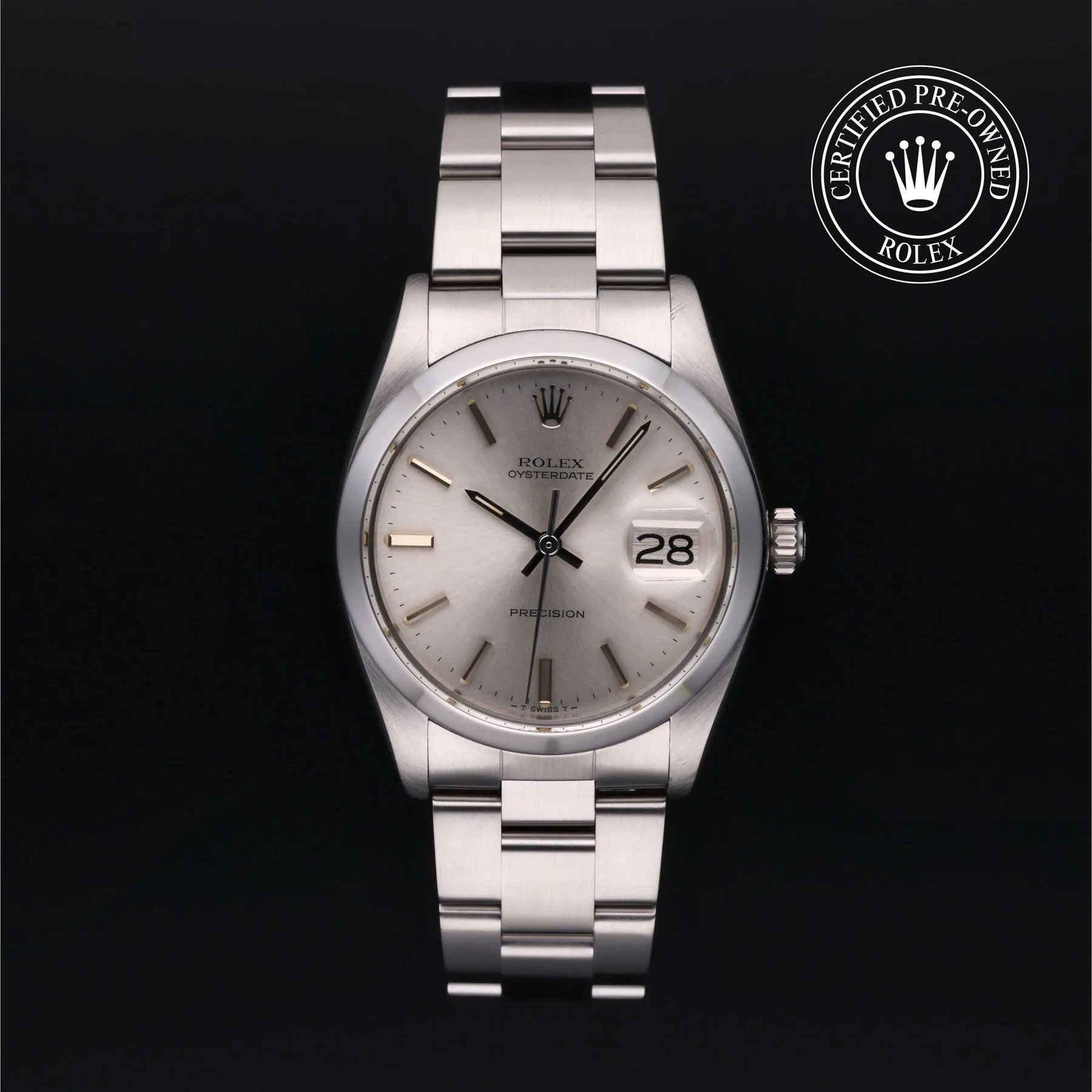 Rolex Oysterdate Precision 6694/0 34mm Stainless steel Silver
