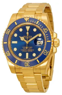 Rolex Submariner 116618LB nullmm Yellow gold Blue