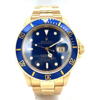 Rolex Submariner 16618LB nullmm Yellow gold Blue