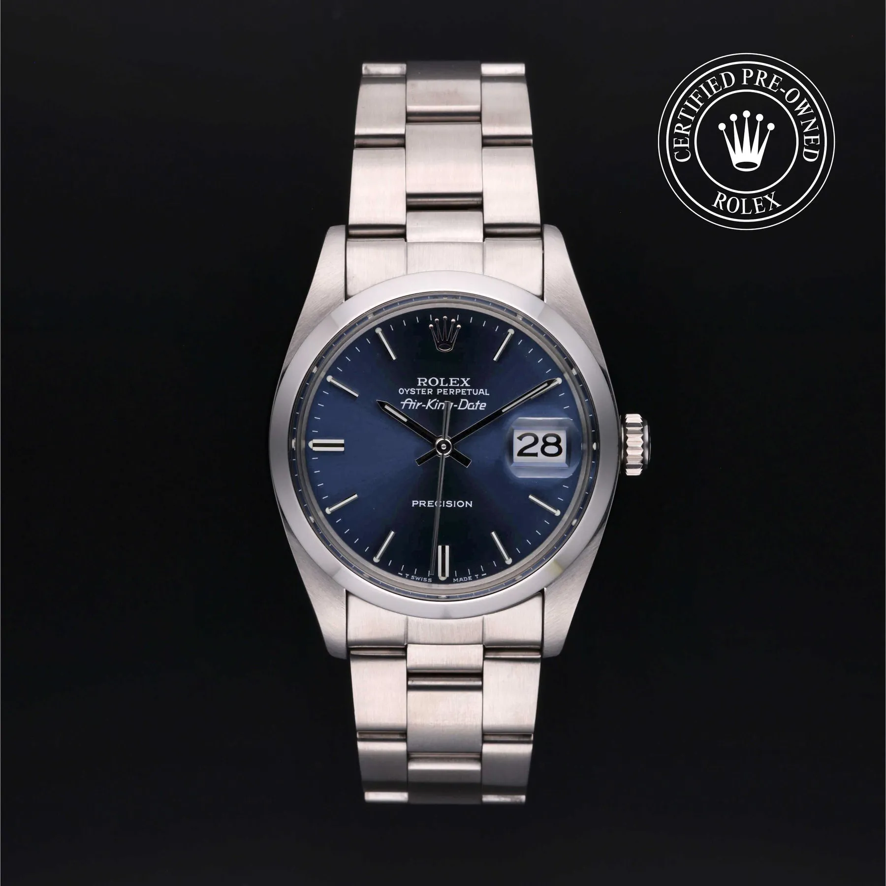 Rolex 34mm Stainless steel Blue