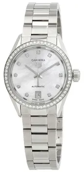 TAG Heuer Carrera WBN2414.BA0621 29mm Stainless steel White Mother of Pearl