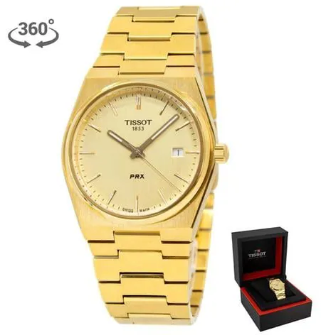 Tissot PRX T137.410.33.021.00 40mm Yellow gold and Stainless steel Champagne