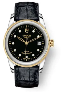 Tudor Glamour 55003-0037 Yellow gold and Stainless steel Black