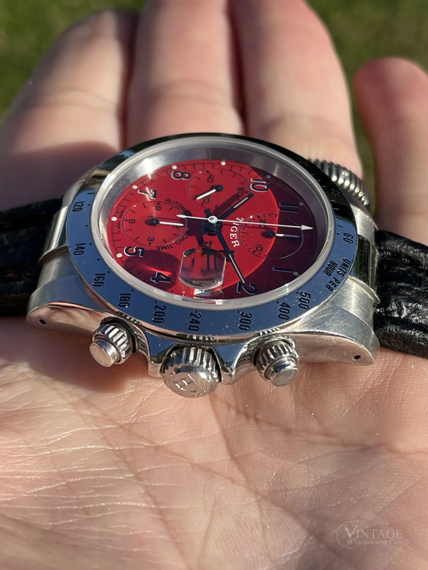 Tudor Prince Date 79280 40mm Stainless steel Red 6