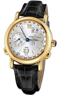 Ulysse Nardin GMT +/- Perpetual 321-22 38mm 18kt Yellow Gold Silver