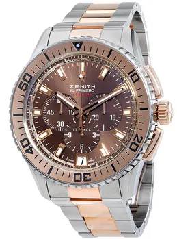 Zenith El Primero Stratos 51.2061.405/75.M2060 45.5mm Stainless steel Brown