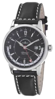 Zeno-Watch Basel Magellano 6069GMT-C1 Stainless steel Black