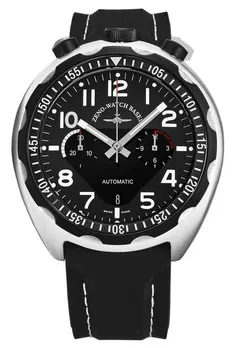 Zeno-Watch Basel Airplane Diver 6349GMT-3-A15 Stainless steel Black United  States | Dealer | EveryWatch