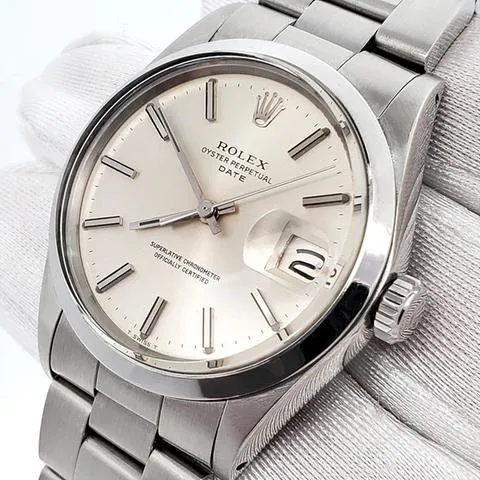 Rolex Oyster Perpetual Date 1500 34mm Stainless steel Silver