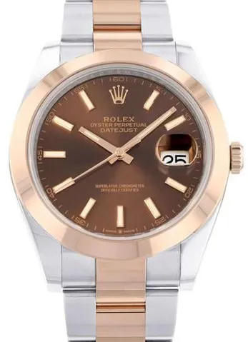 Rolex Datejust 41 126301 41mm Yellow gold and Stainless steel Brown