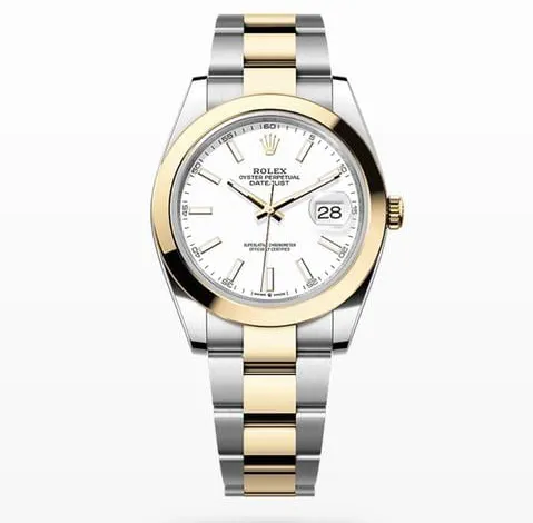 Rolex Datejust 41 126303 41mm Yellow gold and Stainless steel White