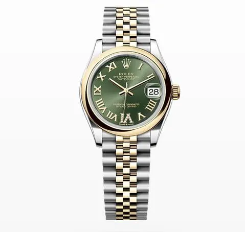 Rolex Datejust 31 278243 31mm Yellow gold and Stainless steel Green