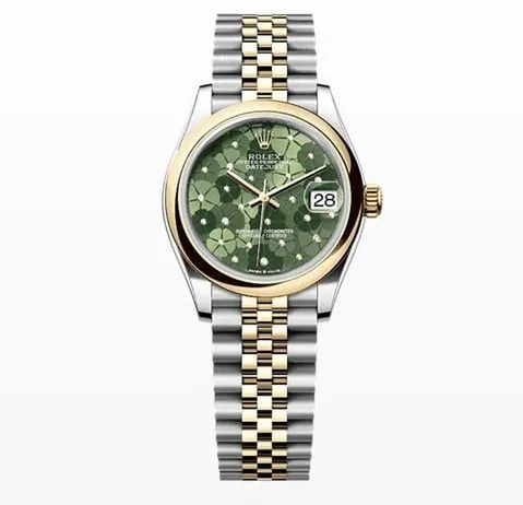 Rolex Datejust 31 278243 31mm Yellow gold and Stainless steel Green