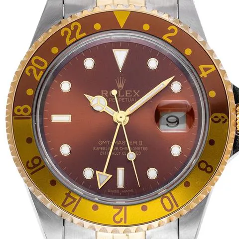 Rolex GMT-Master II 16713 40mm Yellow gold and Stainless steel Brown